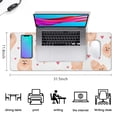 thumbnail image 5 of Long Mouse Pads for Desk,Pomeranian Dogs with Hearts Desk Mats on Top Of Desks, Desk Mouse Pad Extra Large with 3mm Non-Slip Base and Stitched Edge for Gaming,Office,Work,Home 31.5"x11.8", 5 of 6