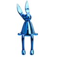 thumbnail image 1 of kurtrusly Sitting Rabbit Ornament Bunny Figurine for Bookshelf Living Room Bedroom Blue M 1Set, 1 of 6