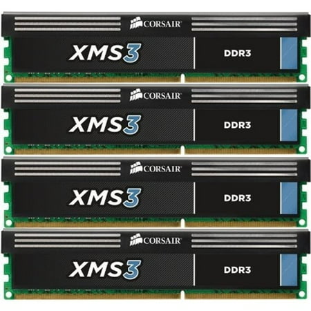 Corsair XMS3 16GB (4x4GB) DDR3 SDRAM PC3-12800 240-Pin DIMM Memory Kit