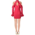 thumbnail image 2 of Free People Womens Sweet Talk Ruffled Off-Shoulder Dress, Red, X-Small, 2 of 2