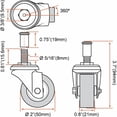 thumbnail image 2 of Caster Wheel Online Best Service, paquete de 4 pulgadas, para Creeper, 2 of 5