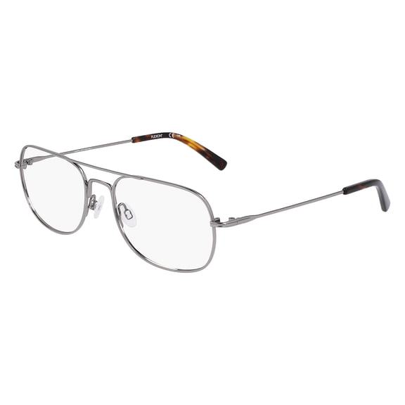 Flexon FLEXON H6066 070 57mm Aviator Eyeglasses for Men's Gunmetal