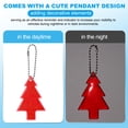 thumbnail image 4 of Uxcell 6Pcs Reflective Keychain Tags Reflective Pendant Reflector Key Ring Safety Reflector Christmas Tree Shape Red, 4 of 7