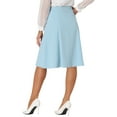 thumbnail image 3 of INSPIRE CHIC Women's Button Front Formal Work A-Line Midi Skirts, 3 of 6