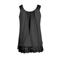 thumbnail image 3 of Qwertyu Plus Size Tank Tops for Women Loose Fit Tops for Women Sleeveless Lace Summer Basic Tops for Women Black 3XL, 3 of 6