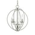thumbnail image 5 of 40913-91 Livex Lighting Arabella - 3 Light Globe Convertible Mini Chandelier In Shabby Chic Style-15.5 Inches Tall and 12 Inches Wide-Brushed Nickel, 5 of 13