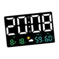 thumbnail image 1 of Reloj despertador digital, reloj meteorológico alimentado por USB regulable para colgar en la pared, reloj de escritorio, reloj de calendario para LED de colores Macarena Despertador digital, 1 of 8