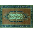 thumbnail image 1 of Ahgly Company Indoor Rectangle Oriental Turquoise Blue Industrial Area Rugs, 5' x 8', 1 of 4