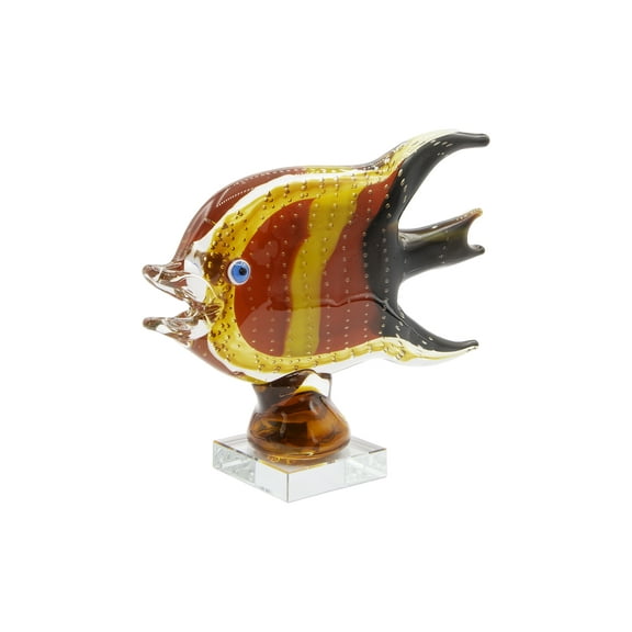 Dale Tiffany 8.75" Tall Bora Fish Art Glass Handcrafted Murano-Style Figurine