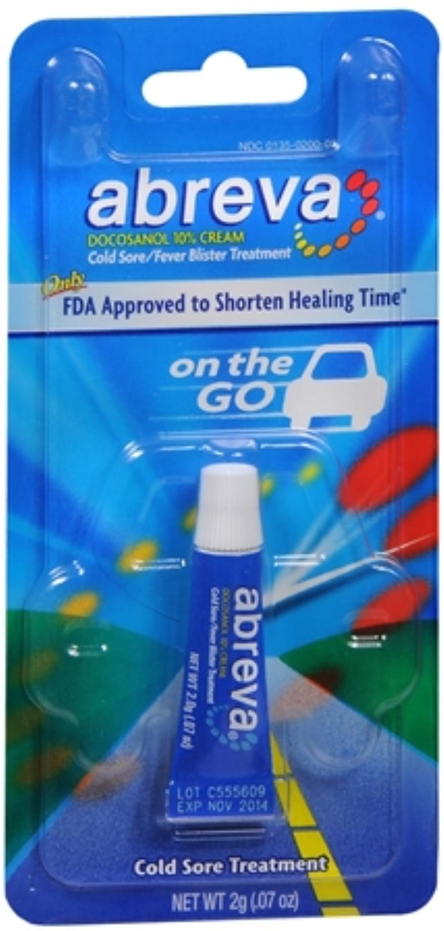 Abreva Docosanol 10 Cream Pump Cold Sore Fever Blister 2 Grams Walmart Com