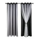 thumbnail image 1 of Cortinas opacas oscuras y anulares transparentes para habitaciones sólidas en capas Vhermosa, 1 of 4