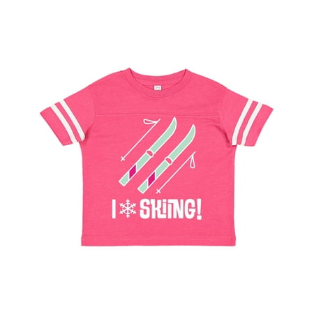 

Inktastic Skier I Love Skiing Gift Toddler Toddler Girl T-Shirt
