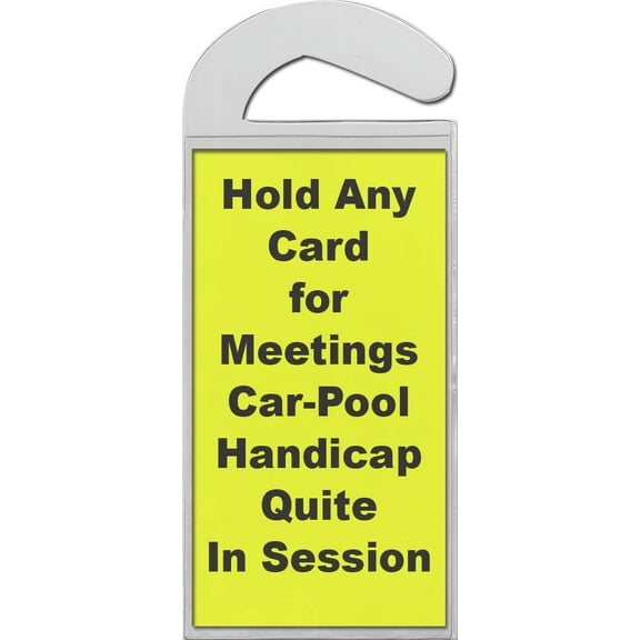 Handicap Permit Placecard Holder Set of 2 Perfect for Auto Car Vehicle Essential