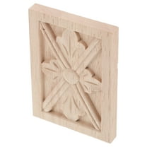 Wood Furniture Decorative Applique Unpainted Carved Onlay for Cabinet Door Bed Wall Wardrobe Beige