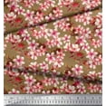 thumbnail image 3 of Soimoi Brown Poly Georgette Fabric Blossom Floral Decor Fabric Printed Yard 42 Inch Wide, 3 of 3