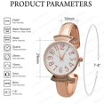 thumbnail image 6 of Blekon Collections Womens 29mm Case Large Numbers Narrow Cuff Bangle Watch, 6 of 6