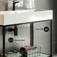 thumbnail image 4 of Pierre 40 Single, Freestanding, Open Shelf, Matte Black Metal Frame Bathroom Vanity, 4 of 12