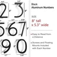 thumbnail image 4 of NACH Floating Mount House Address Shadow Number For Outside or Inside, Mailbox Number For Outside, Front Door, Garage Door, Maximum Rust Protection, Black Aluminum, 8 inch, Number 3, HH-SDW8-BLK-3, 4 of 5