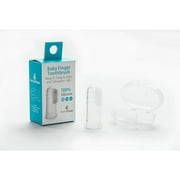 Primo Passi Finger Silicone Toothbrush with Case Holder, Clear