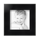 thumbnail image 2 of ArtToFrames 5x5 Inch Satin Black Double Step Lip Picture Frame, This Black Wood Poster Frame is Great for Your Art or Photos, Comes with Regular Glass (1418), 2 of 7