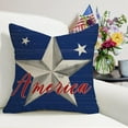 thumbnail image 4 of 4th of July God Bless America Patriotic Decorative Throw Pillow Covers 18 x 18 Set of 4, USA Stripes Stars Land of The Free Outdoor Pillowcase, American Faith Freedom Cushion Case Home Decor, 4 of 6