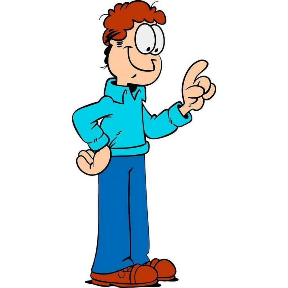 Jon Arbuckle Garfield the Cat Point Finger Cartoon Character Wall Art