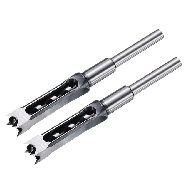 Uxcell 2pcs Broca de Agujero Cuadrado de Acero de Alto Carbono Mortiser para Trabajos en Madera 19mm(3/4")
