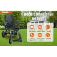 thumbnail image 5 of Dapmiu 500W Dual Motor Electric Wheelchair - 23kg Ultra Lightweight Foldable Design, 20km Range with 10Ah Battery, 110kg Capacity Aluminum Alloy Frame, 5 of 8