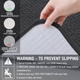 thumbnail image 3 of Smiry Chenille Bathroom rugs 24x20, Rubber Backing Washable Bath Mats for Bathroom Floor, Dark Grey, 3 of 9