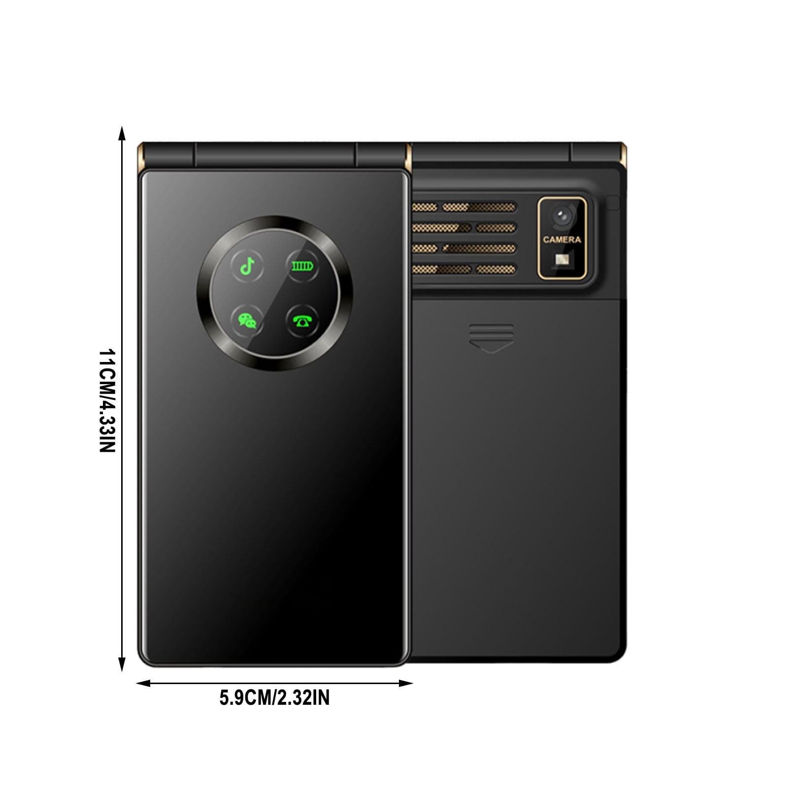 Hmsavn Large-screen Flip Phone 2G Cell Phone Long Standby Elderly Phone Electronics
