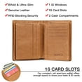 thumbnail image 5 of (2 pack) FALAN MULE Minimalist Wallets for Men Genuine Leather Bifold Wallet RFID Blocking Card Holder, 5 of 8