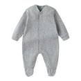 thumbnail image 3 of MEZZALL Toddler Jumpsuit Soft Bodysuit Front Snap Closure Home Wear Baby Boys Full Onesie With Built In Mittens And Non- Socks For Comfort Warmth Cozy Long Sleeve O-Neck Spring Child One-Pieces, 3 of 3