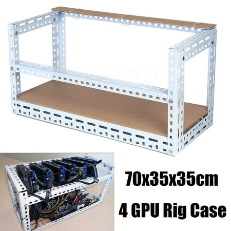 Aluminum Mining Frame Case & Steel Crypto Coin Open Air Mining Frame Rig Case For 4/6 GPU ETH BTC