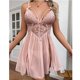 thumbnail image 3 of Gibobby camisones de talla grande sexy encaje ropa interior uniformes ropa interior camisón vestido (Rosa, M), 3 of 5