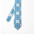 thumbnail image 2 of Men's Tie, Oriental Floral Motif, 3.7", Sea Blue and White, by Ambesonne, 2 of 4