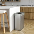 thumbnail image 3 of iTouchless - 18-Gal. Rectangular Trash Can - Silver, 3 of 7