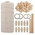 thumbnail image 2 of 100m Cotton Ropes Weaving DIY String Crossed-stitch Thread Craft Making Cord Handicraft Woven Thread Lanyard Crossed-stitch Accessory Home Professional 4mm, 2 of 8
