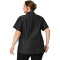thumbnail image 4 of DARING DIVA Women's Plus Blouse Chest Pocket Button Down Demin Shirt 3X Black, 4 of 6