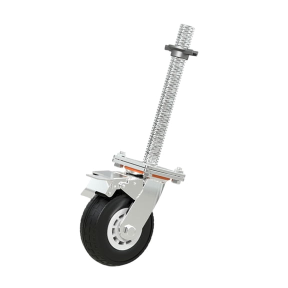 lacooooppia Scaffolding Caster 6" Caster Easy to Roll Adjustment Rod Design Convenient Practicality 360 Degrees Swivel Caster for Shelves Rubber