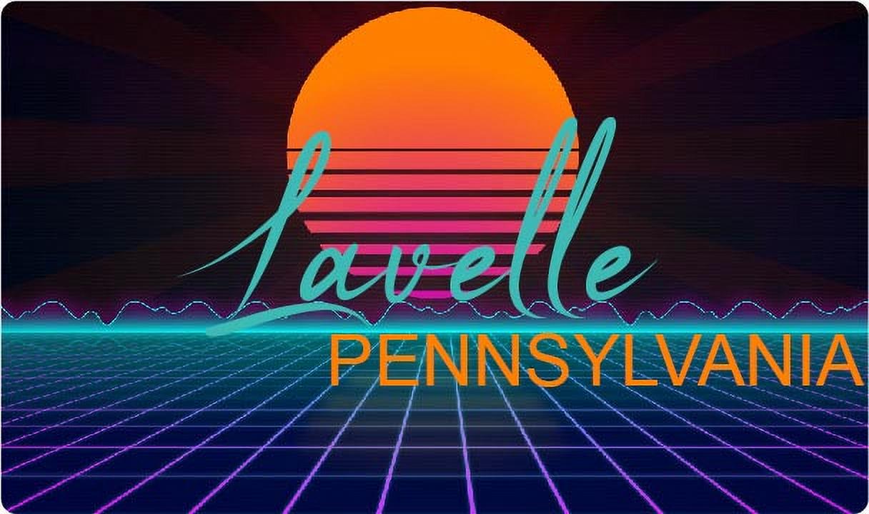 Lavelle Pennsylvania 2 X 1.25Inch Vinyl Decal Stiker Retro Neon Design