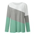thumbnail image 4 of SNKSDGM Hauts à Manches Longues pour Femmes Blouses Ajustées pour le Travail T-Shirt Décontracté à Col Rond Imprimé Respirant TTG, 4 of 4