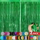 thumbnail image 1 of Cortinas con flecos de aluminio NUWDHP, color verde metalizado, 1 m x 2,5 m, paquete de 2, 1 of 7