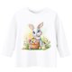 thumbnail image 5 of Blusas y camisas de cuello redondo y manga larga para niños, blusas/camisas de poliéster con estampado de corazones, mangas 3/4 y cuello redondo, elegantes e informales., 5 of 5