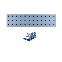 Triton Products® LocBoard (1) 18"W x 4.5"H Epoxy, 18 Gauge Steel Square Hole Pegboard Strip