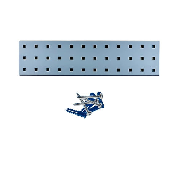Triton Products® LocBoard (1) 18"W x 4.5"H Epoxy, 18 Gauge Steel Square Hole Pegboard Strip
