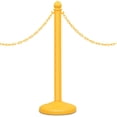 thumbnail image 6 of Giantex 6PCS Plastic Stanchion Set, Practical Crowd-Control Stanchion w/5 Detachable Chains & Sturdy Domed Base, Security Barrier Posts Chain Divider for Indoor & Outdoor (Yellow), 6 of 8
