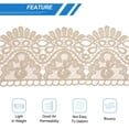 thumbnail image 4 of Uxcell 4" Wide 5 Yard Lace Ribbon Floral Pattern Khaki Lace Trim Ribbon for Sewing Making, 4 of 4