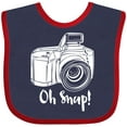 thumbnail image 3 of Inktastic Camera Oh Snap Boys or Girls Baby Bib, 3 of 4