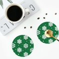thumbnail image 5 of Balery 4 Pcs Snowflakeleather Coasters Set, Drink Table Cup Coasters For Living Room Kitchen Coffee Decor, 5 of 9