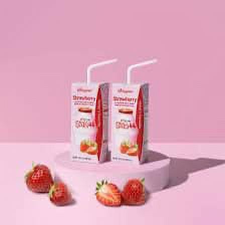 Binggrae-Strawberry Flavored Milk Drink 6.8ozX6pack草莓牛奶保久